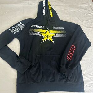 Yamaha Rockstar Energy Hoodie Mens Small Sunoco Moto Option Pirelli Fly Bell